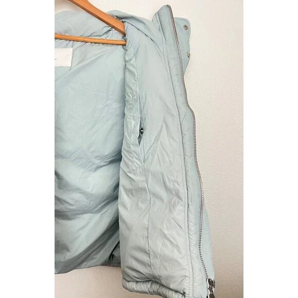 AMI Paris Alexandre Mattiussi Hooded Padded Gilet Down Vest Oversized Sky Blue - Picture 12 of 16